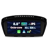 XTRONS 8.8" Car Stereo Android Octa-Core 4+64GB for BMW 3 Series E90 E91 5 Series E60 E61 (2009-2012) w CIC system Touch IPS Screen GPS navigation, w 4G LTE CarAutoPlay Android Auto Support AHD Camera