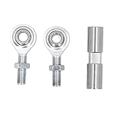 Akozon 2 1/2in Adjustable Tensioning Rod Heim Joint Alternator Bracket Electric Alternator Tensioning Rod Bracket Stainless Steel for SBC BBC 350 454 Engine