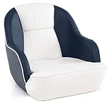 COSTWAY Captain Bucket Seat, Pontoon Boat Chair with Thickened Sponge Padding, Boat Captain Chair for Fishing Boats, Sightseeing Boats, Speedboat & Canoe