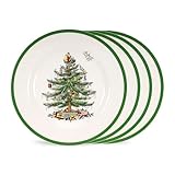 Portmeirion Home & Gifts Salad Plates Set of 4, Ceramic, Multi-Colour, 20 x 20 x 3 cm