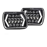 Headlamps 7x6" 5X7" Waterproof LED Projector Headlight Hi-Lo Beam DRL For Toyota For Pickup MR2 For Celica Headlight(2 Piece)