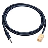 Keple Car Aux-In Adaptor 3.5mm Aux audio cable Adapter for Fiat 500 / Punto Active/Grande Punto/Grande Punto Evo/Panda/New Croma/Qubo/Fiorino/Ducato, RCD030+, Grundig Smart radio