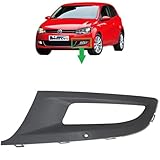 BIAREN Front Bumper Lower Grill Fog Light Cover Trim Left For Volkswagen VW Polo 6R (2009-2013) 6R0853665D 6R0853665D9B9