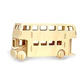 Georgie Porgy 3D Wooden Puzzle Double Decker Bus Model Kids Woodcraft Construction Kit Building Blocks For Children Educational Jigsaw Routemaster Assembling Toy Gift (JP238 London Bus)