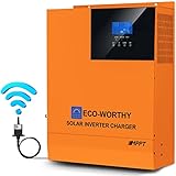 ECO-WORTHY 3000W Watt Solar Hybrid All-In-One Solar Charge Inverter 24V DC to 230V AC with Built-in 60A MPPT Charge Controller 3000W Pure Sine Wave Inverter for Solar Panel System Home RV Camper Shed