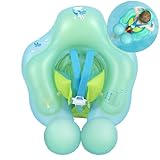 Inflatable Baby Swimming Float 3-6-12 Months Newborn Baby Float, Infant Baby Pool Float Baby Inflatable Seat Swimming Float Ring for Baby Boy Girl 0-6-12-18-36 Months Toddlers (Blue, S (3-12 Months))