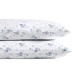 Laura Ashley Home - Sateen Collection - 2pc Pillowcase Set - 100% Cotton, Silky Smooth & Luminous Sheen, Wrinkle-Resistant Bedding, Garden Muse