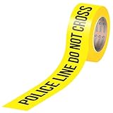 SINGHAL Yellow Police Line Do Not Enter Tape 3″ x 50 m (165 ft) High‑Visibility Waterproof Safety & Caution Barrier for Crowd Control, Construction & Hazard Zones