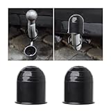 JNNJ 2 Pieces Trailer Hitch Protection Cap, Universal Tow Bar Cover Cap, Waterproof Dustproof Towball Sleeve Cap Suitable for Car Ball Hitch, Accessories Replacement for Boat Trailer Ball Head