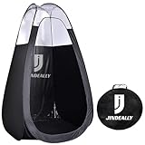 JINDEALLY Large Luxury Spray Tanning Pop Up Tent, 1/3 Clear Black Portable Mobile Tanning Booth, Professional Sunless Tanning Pop Up Spray Booth for Airbrush Art, Makeup and Painting,Black,One Size