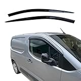AUTO CLOVER Wind Deflectors Set for Citroen Berlingo Peugeot Partner Rifter Vauxhall Opel Combo 2018+ (2 pieces)