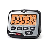 ThermoPro TM01 Kitchen Timer Digital Cooking Timer with Large LCD Display Volume Alarm Timer Multifunction Adjustable Countdown Timer Backlit