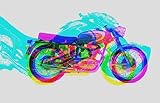 A3 Photo Ducati Mach1 1964 Ltd Edition Art Colour Glitch