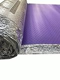 Underlay laminate Flooring 2mm Thick For Acoustic Comfort LVT Hard Wood Laminate Flooring Damp Proof Mebrane Vapour Barrier Great Sound & Heat Insulation (Purple With Silver Foil)