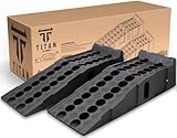 Xtremeauto TITAN 8 Ton Heavy Duty Plastic Car Ramps - Durable Garage Ramps for Vehicle Lifting, Workshop Service, Car Maintenance & Repair and Trailer Use 2PC (92cmx35cmx31cm)