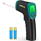 ERICKHILL Infrared Thermometer -50℃~600℃ Adjustable Emissivity Non-Contact Laser Thermometer Gun LCD Backlit Digital Display -Compact Size for Vehicle Repair/Cooking/BBQ/Freezer/Food, Dark Green