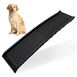 DIVCHI Pet Ramp Anti Slip Dog Ramps Lightweight & Portable Plastic Dog Car Ramps Foldable Pets Ramp (Black)
