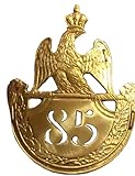 French Napoleonic Shako 85EME plate Badge