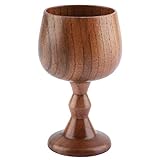 Wooden Wine Cup, Elegant Coffee Wine Goblet Grape Drinking Wood Tankard Beer Cup Table Arts for Bar KTV Club Restaurant Hotel Office Home Cups Multi Functional Wood Mug