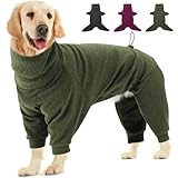 Dotoner Dog Fleece Coat Dog Winter Jumper Pyjamas Onesie Full Body Jacket with Legs Warm Clothes Windproof Cozy Jumpsuit Outfit for Small Medium Large Dogs Indoor Outdoor Wear