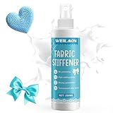 Fabric Stiffener, Fabric Stiffener Spray, Spray Starch for fabric, Lace, Knitwear, Cotton, Wool, Denim, Silk, Linen, Transparent stiffener, 250ml