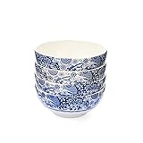 Spode Brocato Set of 4 14cm Bowls, Blue & White