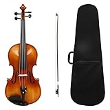 Spruce Viola String Instrument with Bow and Carrying Case 16" Viola Replacement Kit for Beginners Students