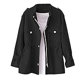 Fashionable Transition Jackets with Waistband & Round Collar - Casual Outerwear for Women
