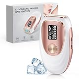 Haarlosy IPL Laser Hair Removal Device for Women and Men, Ice Cooling Painless Hair Remover Machine for Salon Quality Long Lasting Results at Home, for Face, Bikini Line, Armpit, Leg, Body, Pink