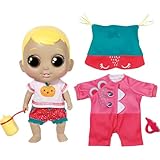 Chou Chou Baby Luca, Yellow Hair Limited Edition 905562 - 30 cm Dolls with Movable Eyes & Arms Sound Effects For Toddlers - Extra Outfit, Hat Dummy - Batteries Required - Suitable from 2 Years