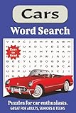 Cars Word Search Puzzle Book: Fun Word Search with easy to read print about cars, car parts, American cars and foreign cars. 6x9 inches, 110 pages, 50 ... Gifts for holidays, vacations and free time.