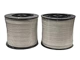 2x 20mm 200 Metre White Electric Fence Poly Tape - Fencing Horse Paddock - ECONOMY