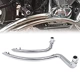ZIAYI Motorcycle For Kawasaki VN800 VN400 Classic For Vulcan S For Vulcan 800 EN800 S800 Exhaust Pipe Kit Muffler Silencer (Color : Chrome)