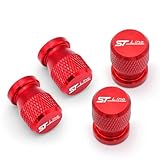 OBONG 4 Pcs Alloy Car Valve Caps Compatible with for Ford ST Line Focus X 2 3 Mondeo Fiesta Kuga MK2 MK3 MK4 Tyres Dust Leak-Proof Accessories,C