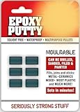 Pack 6 EPOXY PUTTY Waterproof Mouldable Hard and Fast Repair Epoxy Wood Metal, Plastic, Ceramic Multi-Purpose Cracks, Repair Fills for Quick Fixes Solvent Free