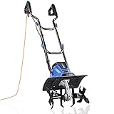Hyundai Electric Garden Tiller, Cultivator, Rotovator And Rototiller, 3 Year Warranty (1050w 360mm Working Width 220mm Depth)