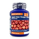 Zipvit Apple Cider Vinegar with Mother 1800mg, 90 Vegan Capsules, Raw & Unfiltered ACV, High Strength, No Aftertaste