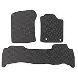 Carsio Rubber Car Mats For Toyota Landcruiser (full set) 2020+ Onwards Tailored Fit Floor Mat Set Complete Accessory Black Custom Fitted - All Weather & Heavy Duty, Anti-Slip Backing with Clips