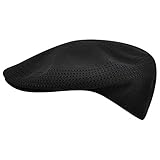 Kangol Tropic Ventair 504 Flat Cap, Black, Large