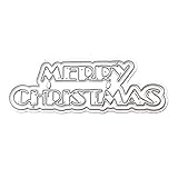 Christmas Theme Metallic Cutting Dies Decorative Merry Christmas Words Die Cuts Durable Embossing Script Die Stencils Embossing templates Stencils for Card Making