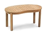 Jati Teak Banana Oval kidney shaped Wood Coffee Table