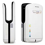 WOLFMAC Commercial Brushless High Speed Air Blade Jet Double Sided Electric Hand Dryer, Energy Efficient, Low Noise, HEPA Filter, 7-10s Drying