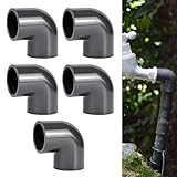 20mm PVC Pipe Fitting Elbow: 90 Degree Conduit Fittings 5pcs - Elbow Pipe Connector Gray