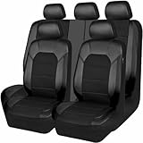 AREY Car Leather Seat Cover Sets for VW Golf-VII /2014 2015 2016 2017 2018 2019 2020, Custom Set Surround Seat Protectors Automotive Accessories,A/Black