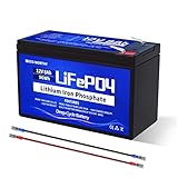 ECO-WORTHY 12V 8AH LiFePO4 Battery,4000+ Cycles Lithium Deep Cycle Battery with 8A BMS,for Solar,Fish Finder,Power Wheels,Lighting,Alarm System