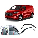 AC WOW 2x Wind Deflectors for Ford Transit/Tourneo CUSTOM II for Volkswagen TRANSPORTER/CARAVELLE (T7) 2024 2025 2026 2027 Acrylic Glass Side Door Window Weather Shields Rain Guards