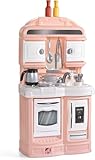 Step2 Quaint Kids Kitchen Playset, Indoor/Outdoor Kitchenette, Interactive Play, Made of Durable Plastic, Includes 21 Piece Toy Accessories, for Toddlers 2+ Years Old, Rose Pink