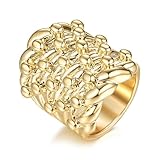 Gold XXXL Keeper Ring, Size (Z), 40g, Gold Plated - Bling King London