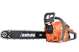 Petrol Chainsaw 20 Inch - 58cc Petrol Chain Saw with Powerful 3.4HP 2-Stroke Engine for Chopping Logs, Trees | Top Handle Chainsaw with Storage Bag, Tool Kit, Fuel Mixing Bottle and Bar Cover | eSkde