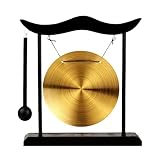 Feng Shui Brass Gong Desktop Wind Gong Copper Zen Chinese Table Gong Hand Gong For Housewarming Home Decor Oriental Chinese Mysterious Decor Gifts